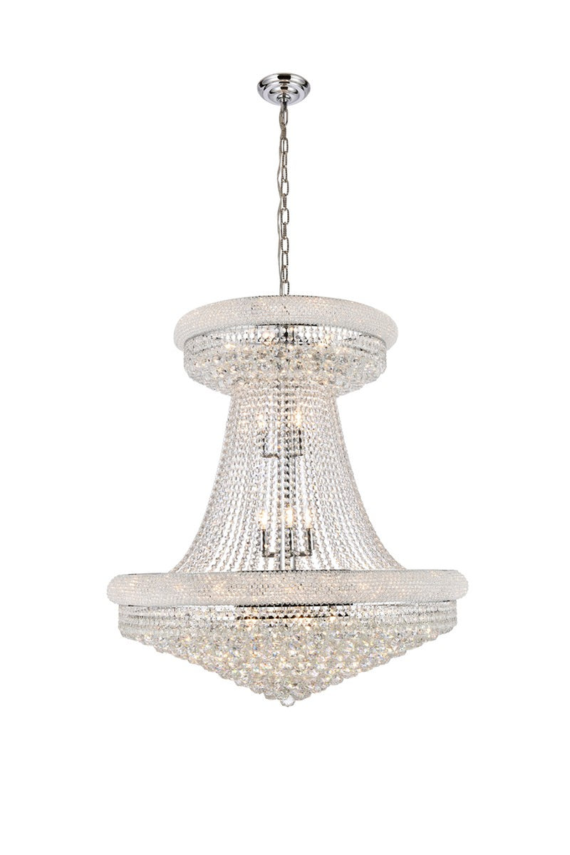 Elegant Lighting V1800G36SC/RC 28 Light Chandelier, Chrome