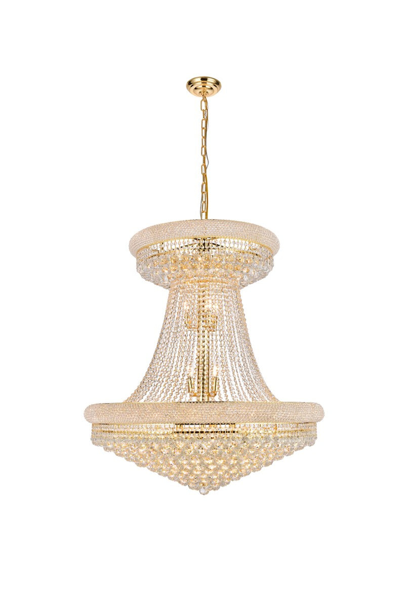 Elegant Lighting V1800G36SG/RC 28 Light Chandelier, Gold