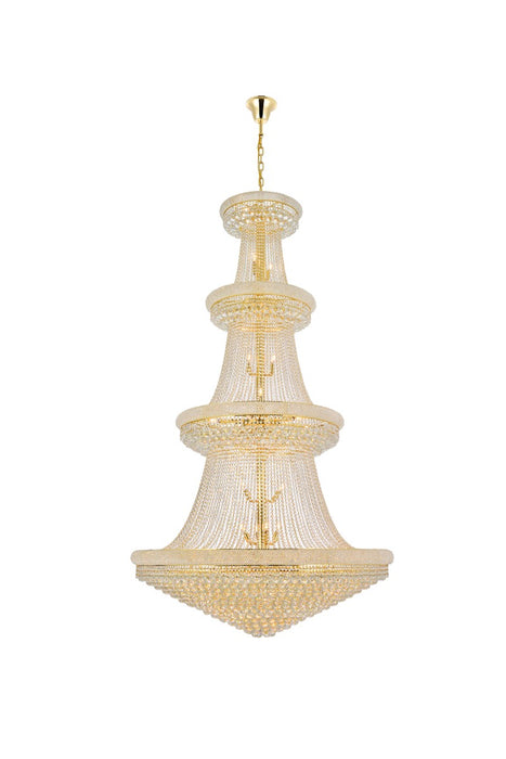 Elegant Lighting V1800G54G/RC 48 Light Chandelier, Gold