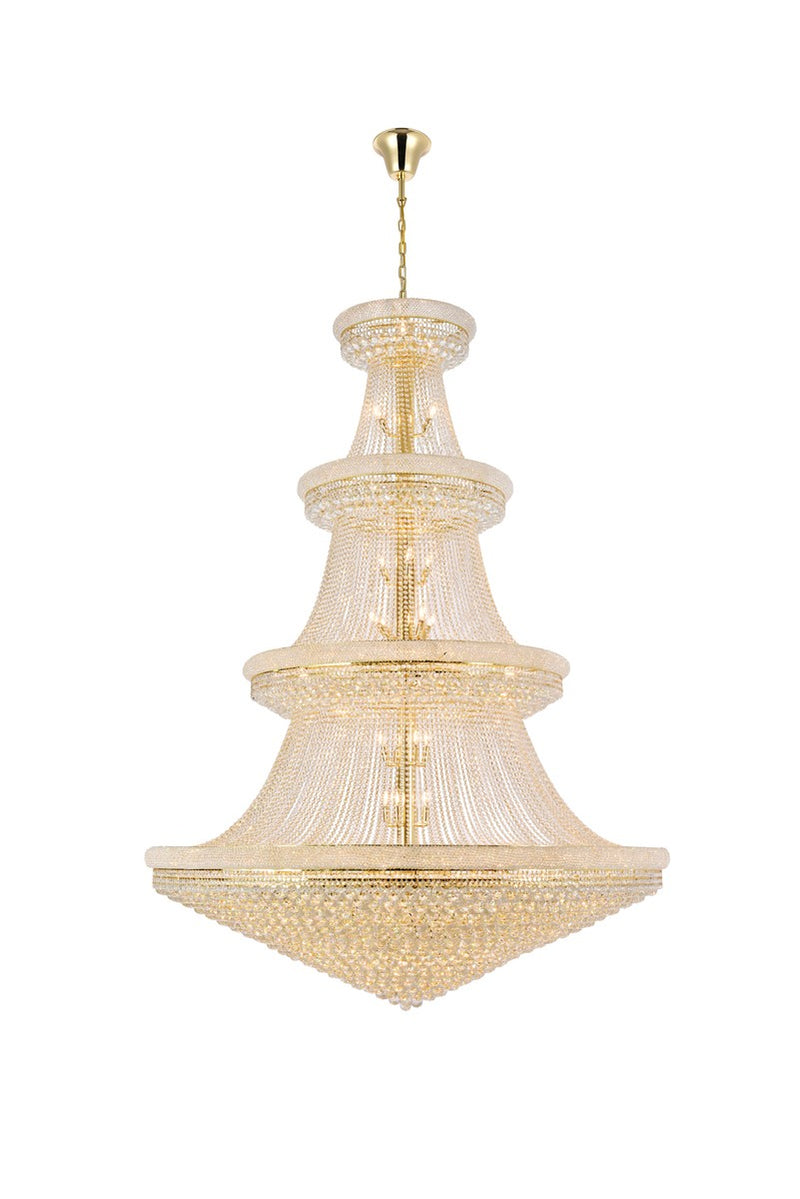 Elegant Lighting V1800G72G/RC 66 Light Chandelier, Gold
