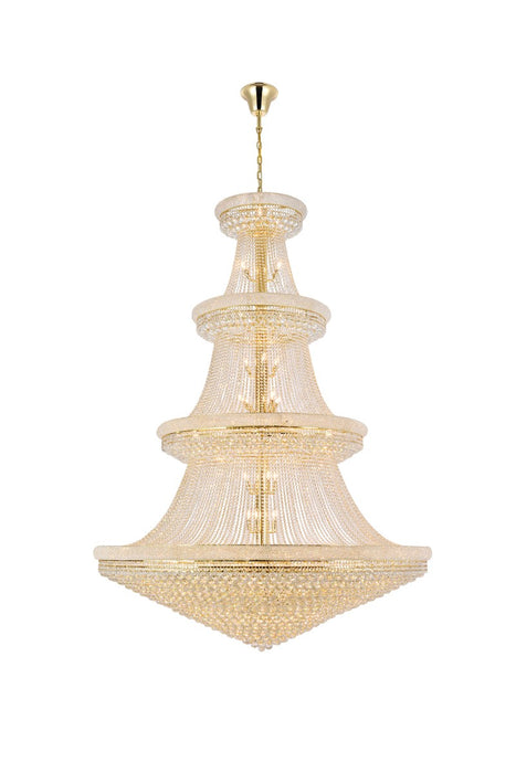 Elegant Lighting V1800G72G/RC 66 Light Chandelier, Gold