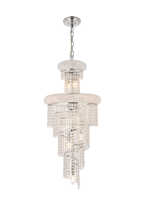 Elegant Lighting V1800SR16C/RC Ten Light Pendant, Chrome