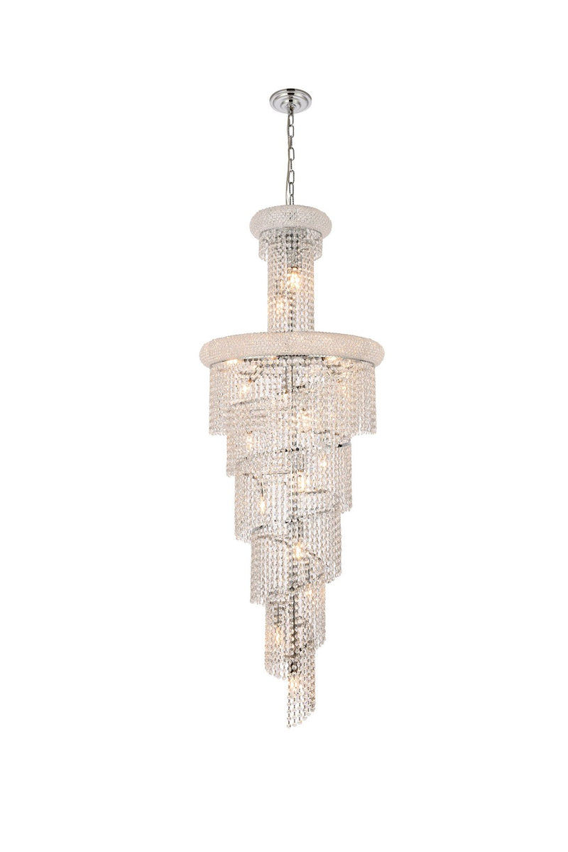 Elegant Lighting V1800SR22C/RC 22 Light Chandelier, Chrome