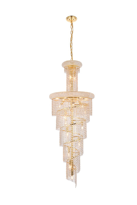Elegant Lighting V1800SR22G/RC 22 Light Chandelier, Gold