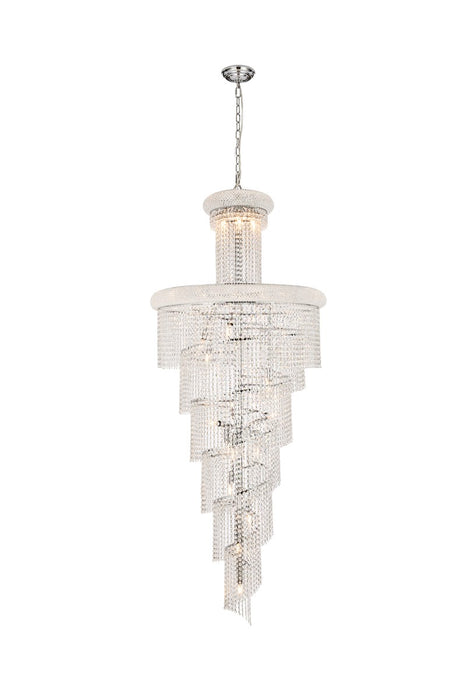 Elegant Lighting V1800SR30C/RC 28 Light Chandelier, Chrome