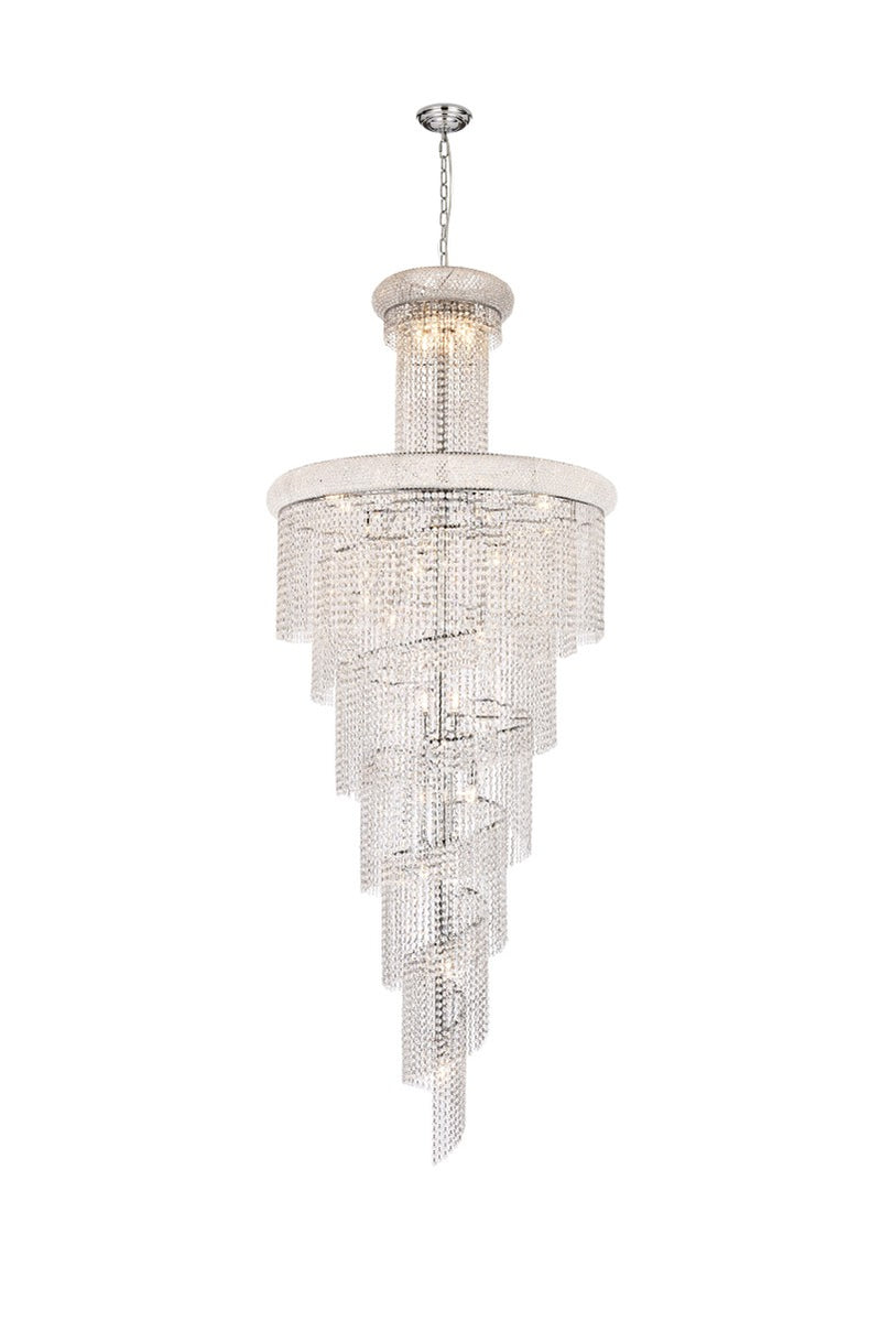 Elegant Lighting V1800SR36C/RC 32 Light Chandelier, Chrome