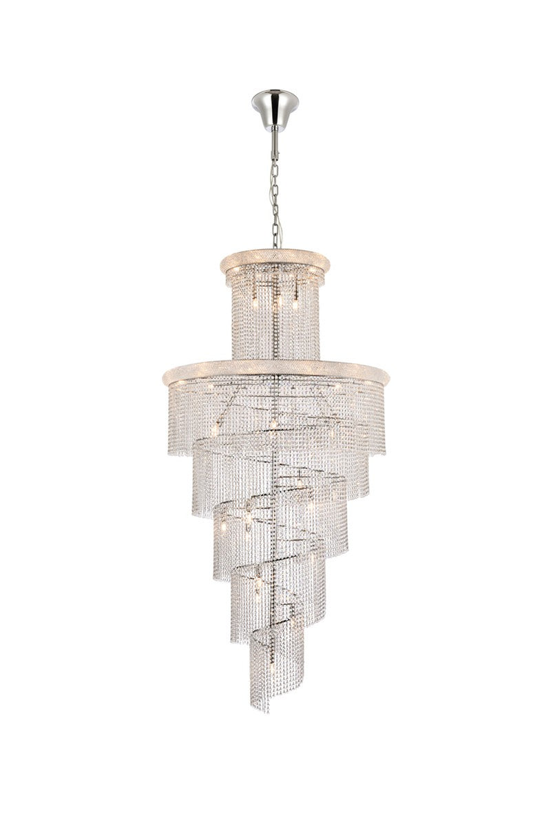 Elegant Lighting V1800SR48C/RC 41 Light Chandelier, Chrome