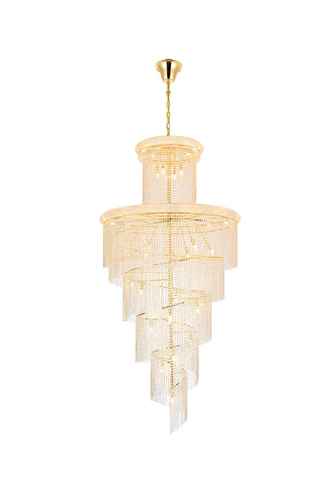 Elegant Lighting V1800SR48G/RC 41 Light Chandelier, Gold