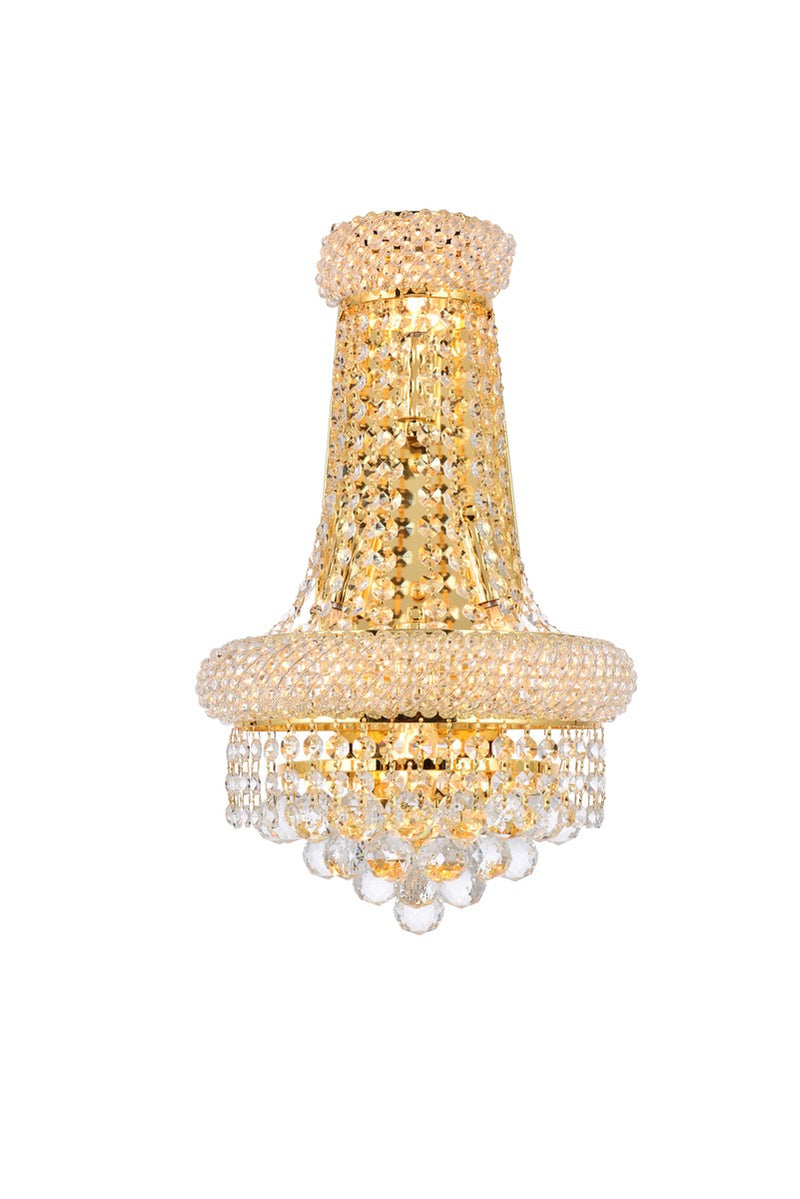 Elegant Lighting V1800W12SG/RC Four Light Wall Sconce, Gold