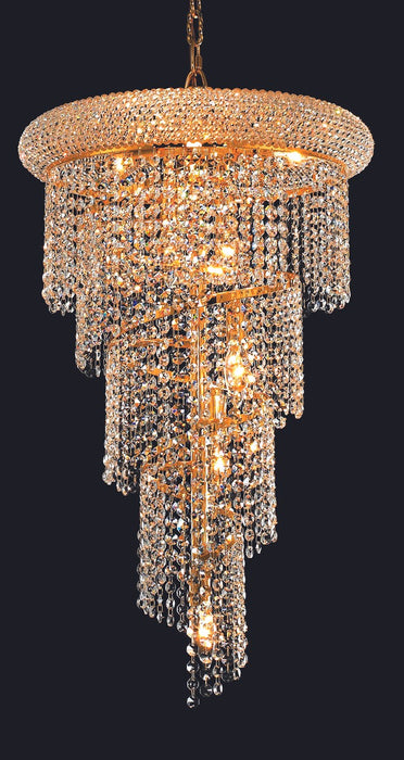 Elegant Lighting V1801SR16G/RC Eight Light Pendant, Gold