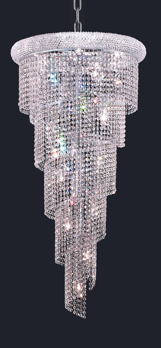 Elegant Lighting V1801SR22C/RC 18 Light Chandelier, Chrome