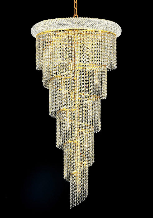 Elegant Lighting V1801SR22G/RC 18 Light Chandelier, Gold