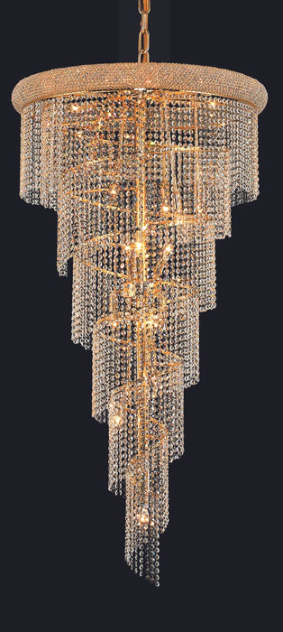 Elegant Lighting V1801SR30G/RC 22 Light Chandelier, Gold