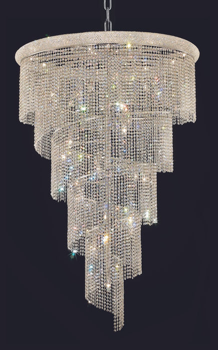 Elegant Lighting V1801SR48C/RC 29 Light Chandelier, Chrome