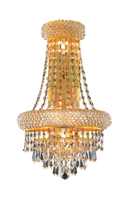 Elegant Lighting V1802W12SG/RC Four Light Wall Sconce, Gold