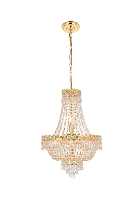 Elegant Lighting V1900D16G/RC Eight Light Pendant, Gold