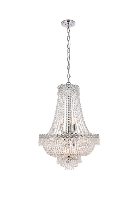 Elegant Lighting V1900D20C/RC 12 Light Chandelier, Chrome