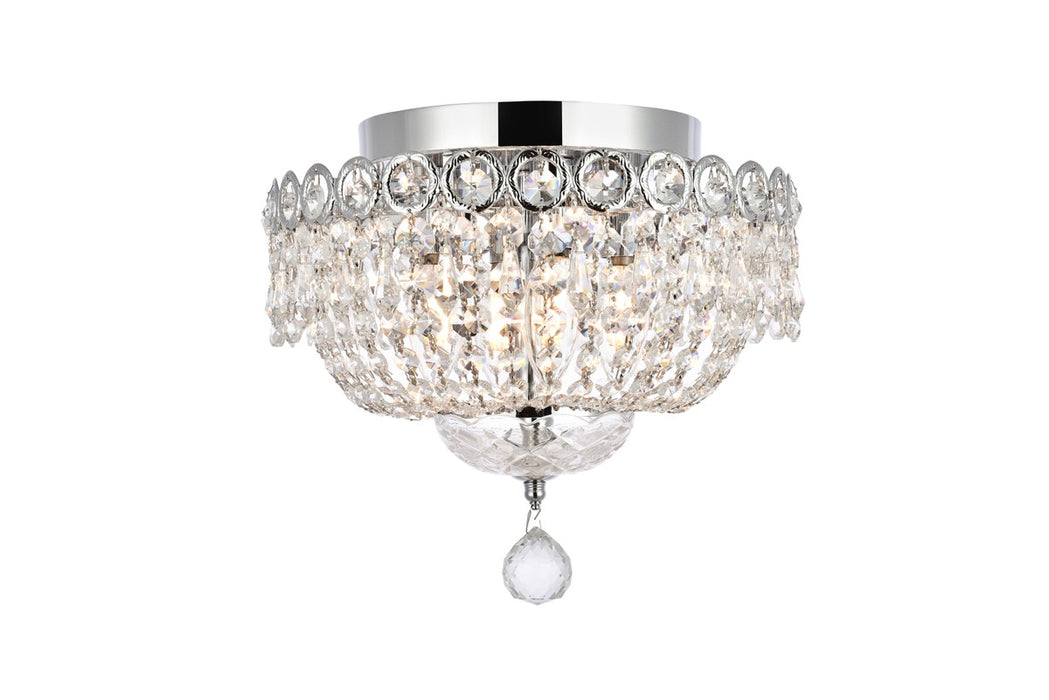 Elegant Lighting V1900F12C/RC Four Light Flush Mount, Chrome