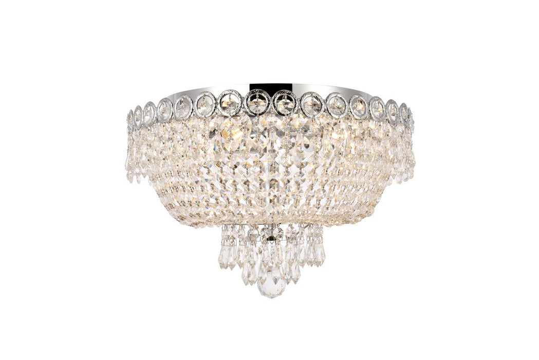 Elegant Lighting V1900F16C/RC Four Light Flush Mount, Chrome