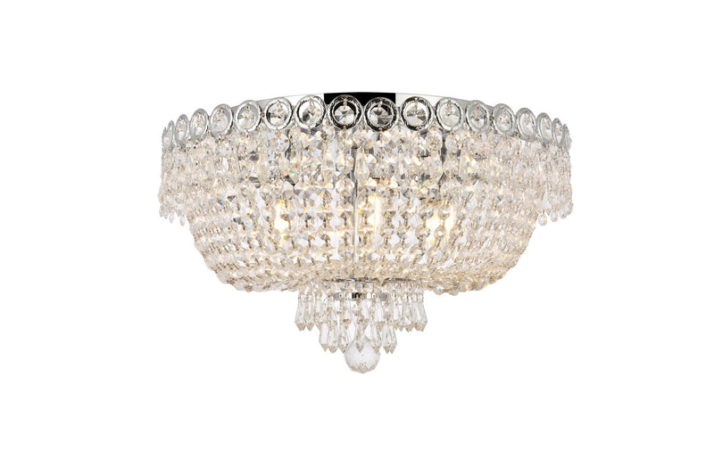 Elegant Lighting V1900F18C/RC Six Light Flush Mount, Chrome