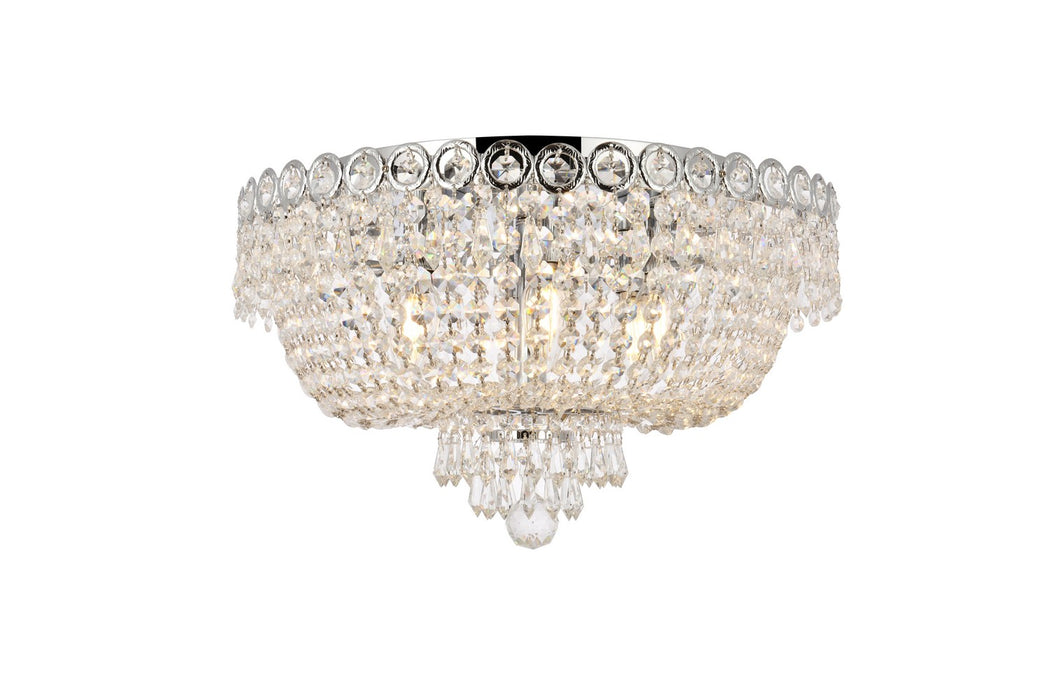 Elegant Lighting V1900F18C/RC Six Light Flush Mount, Chrome