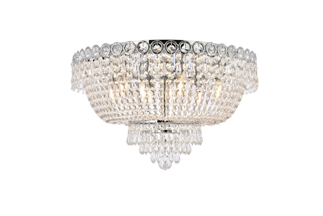 Elegant Lighting V1900F20C/RC Nine Light Flush Mount, Chrome