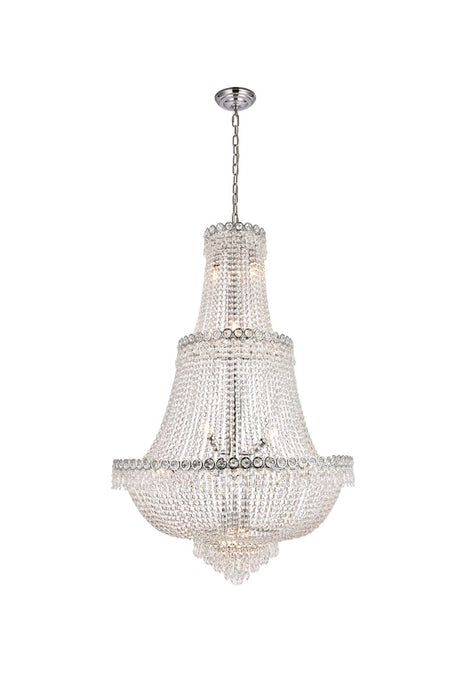 Elegant Lighting V1900G30C/RC 17 Light Chandelier, Chrome