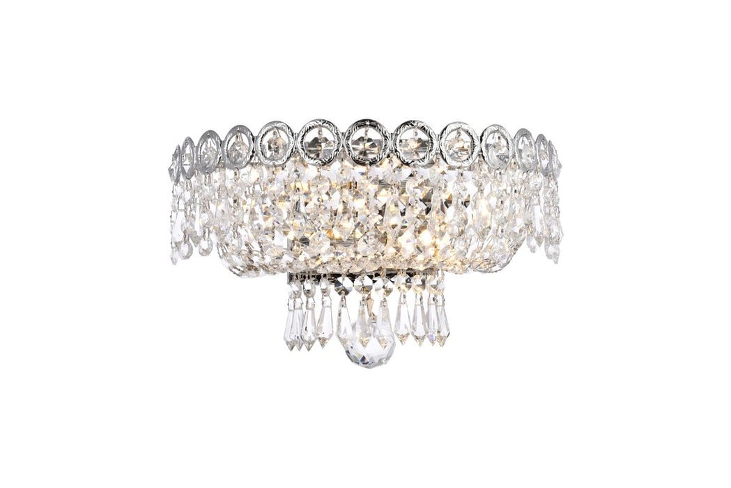 Elegant Lighting V1900W12C/RC Two Light Wall Sconce, Chrome