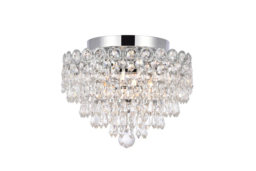 Elegant Lighting V1902F12C/RC Four Light Flush Mount, Chrome