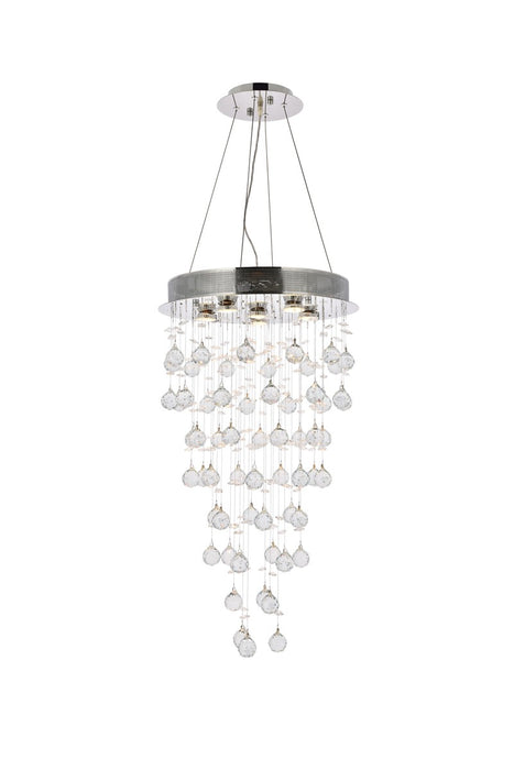 Elegant Lighting V2006D18C/RC Six Light Pendant, Chrome