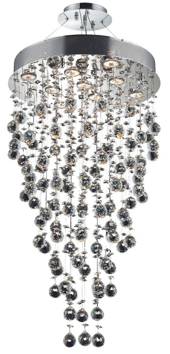 Elegant Lighting V2006D20C/RC Nine Light Chandelier, Chrome