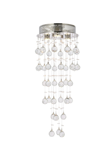 Elegant Lighting V2006F12C/RC Three Light Flush Mount, Chrome