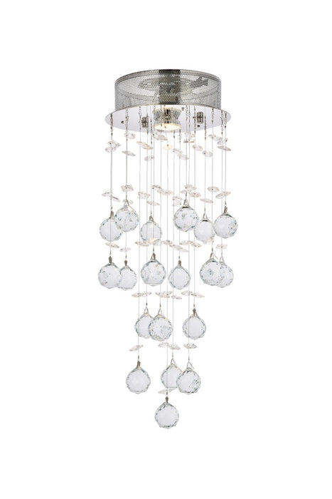Elegant Lighting V2006F8C/RC One Light Flush Mount, Chrome