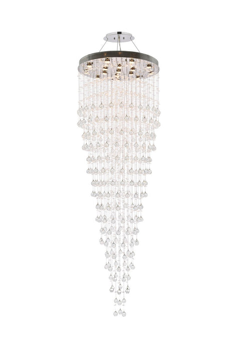 Elegant Lighting V2006G32C/RC 16 Light Chandelier, Chrome