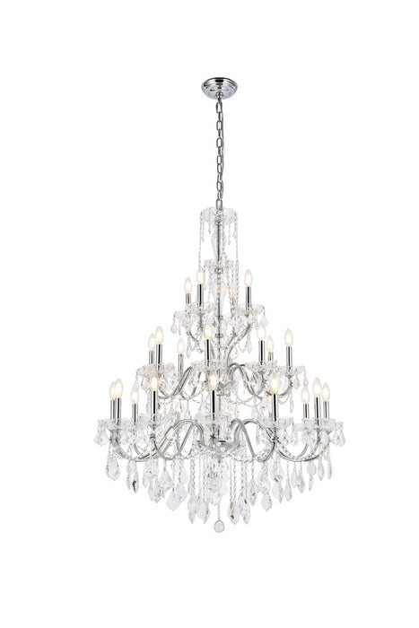 Elegant Lighting V2015G36C/RC 24 Light Chandelier, Chrome