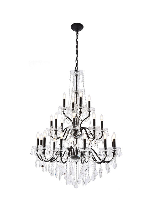 Elegant Lighting V2015G36DB/RC 24 Light Chandelier, Dark Bronze