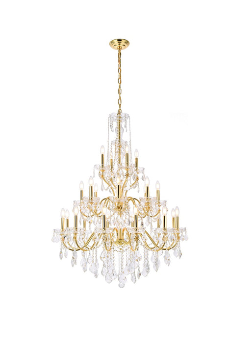 Elegant Lighting V2015G36G/RC 24 Light Chandelier, Gold