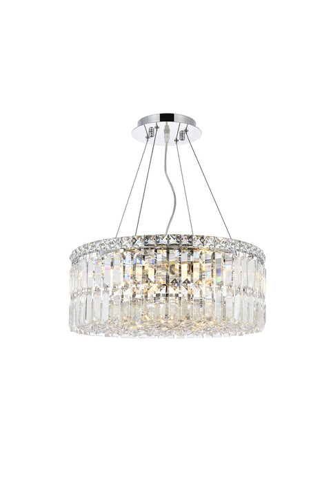 Elegant Lighting V2030D20C/RC 12 Light Chandelier, Chrome