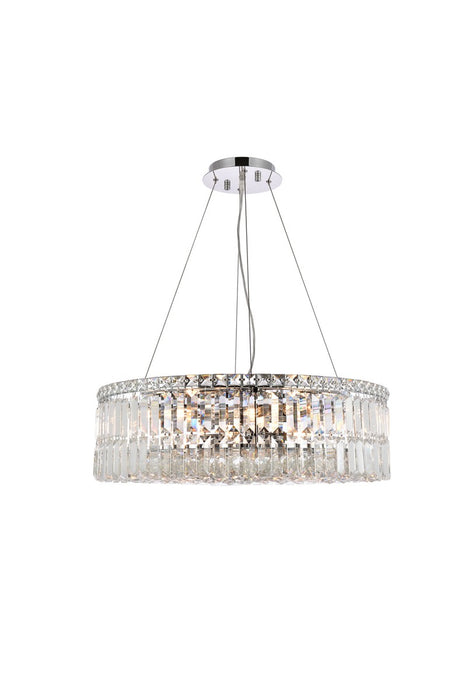 Elegant Lighting V2030D24C/RC 12 Light Chandelier, Chrome