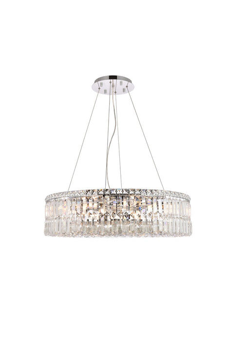 Elegant Lighting V2030D28C/RC 12 Light Chandelier, Chrome