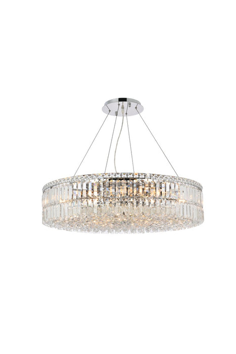 Elegant Lighting V2030D32C/RC 18 Light Chandelier, Chrome