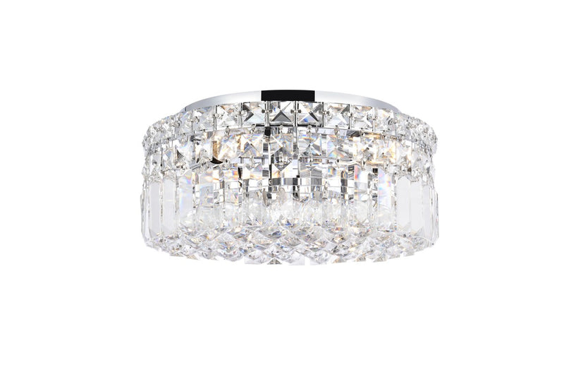Elegant Lighting V2030F12C/RC Four Light Flush Mount, Chrome