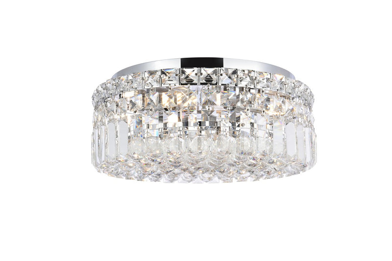 Elegant Lighting V2030F14C/RC Four Light Flush Mount, Chrome