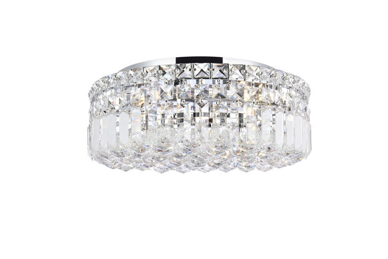 Elegant Lighting V2030F16C/RC Five Light Flush Mount, Chrome