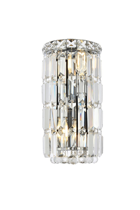 Elegant Lighting V2030W6C/RC Two Light Wall Sconce, Chrome