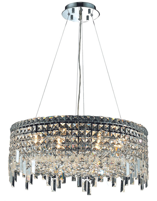 Elegant Lighting V2031D24C/RC 12 Light Chandelier, Chrome