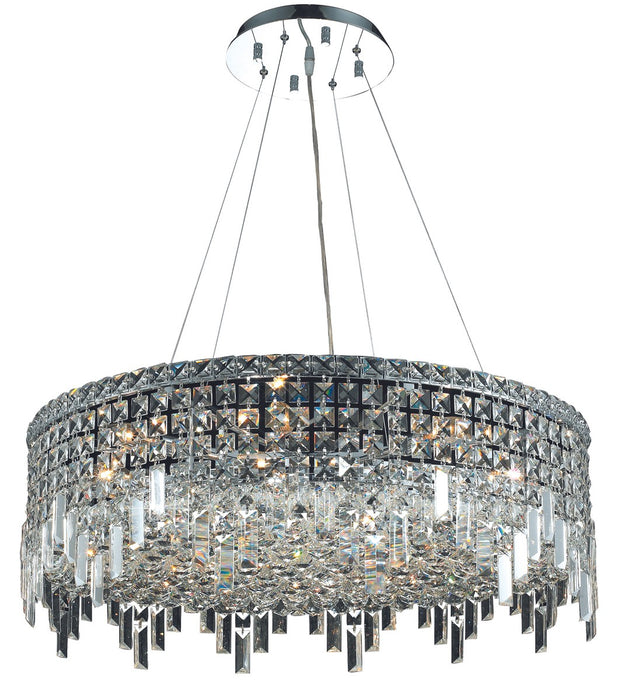 Elegant Lighting V2031D28C/RC 12 Light Chandelier, Chrome