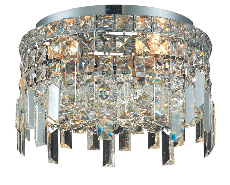 Elegant Lighting V2031F12C/RC Four Light Flush Mount, Chrome