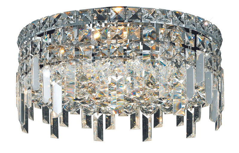 Elegant Lighting V2031F14C/RC Four Light Flush Mount, Chrome