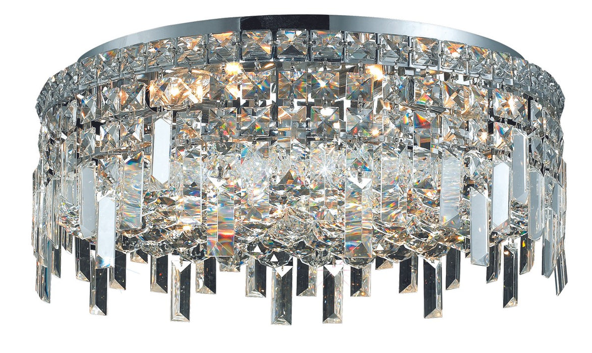 Elegant Lighting V2031F20C/RC Six Light Flush Mount, Chrome